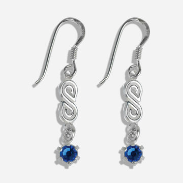Infinity Earrings with Blue Crystal by Sylvsmidja – 200th Anniversary